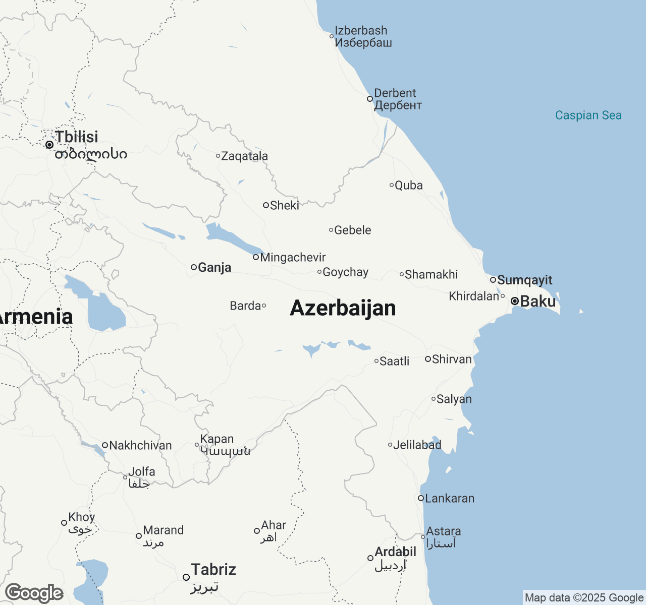 Map of Azerbaijan